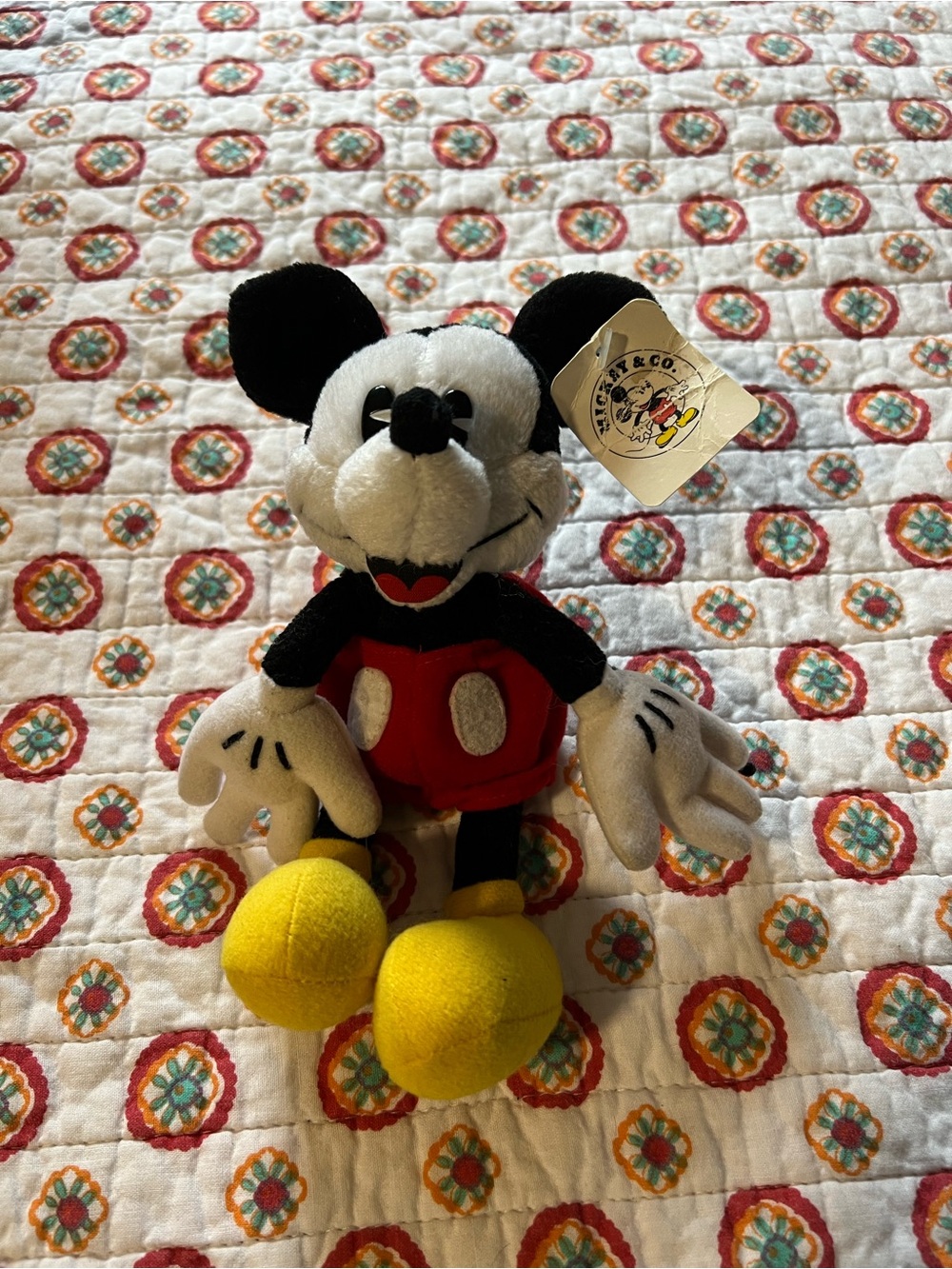 NWT Vintage 90s Gund Mickey Mouse Disney Beanie Toy